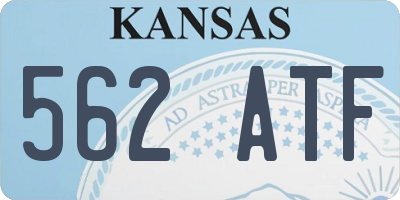 KS license plate 562ATF