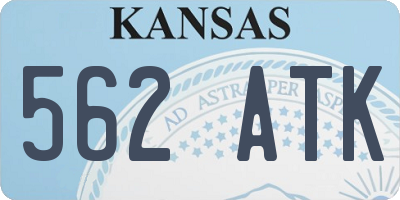 KS license plate 562ATK