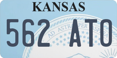 KS license plate 562ATO