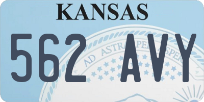 KS license plate 562AVY