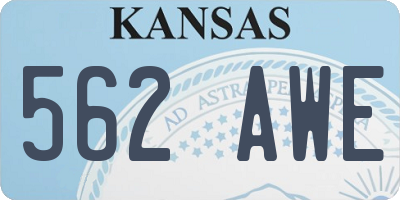 KS license plate 562AWE