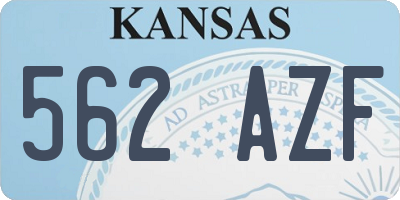 KS license plate 562AZF