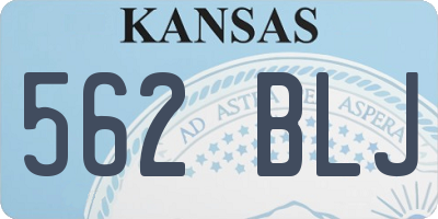 KS license plate 562BLJ