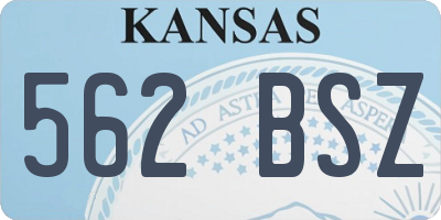 KS license plate 562BSZ