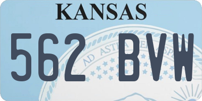 KS license plate 562BVW