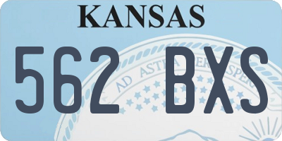 KS license plate 562BXS