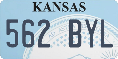 KS license plate 562BYL