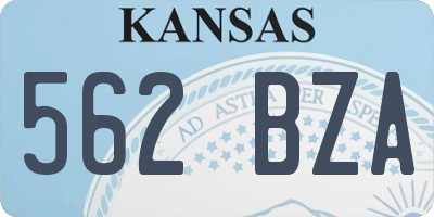 KS license plate 562BZA