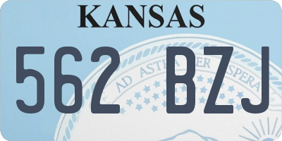 KS license plate 562BZJ