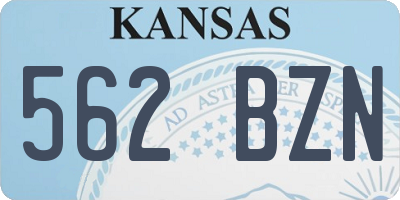KS license plate 562BZN