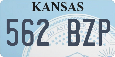 KS license plate 562BZP