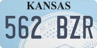 KS license plate 562BZR