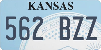 KS license plate 562BZZ