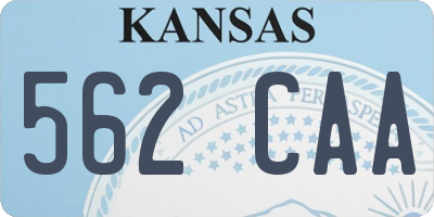 KS license plate 562CAA
