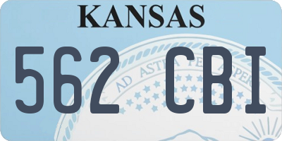 KS license plate 562CBI