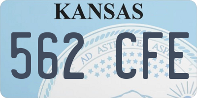 KS license plate 562CFE