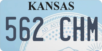 KS license plate 562CHM