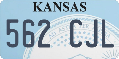 KS license plate 562CJL