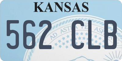 KS license plate 562CLB