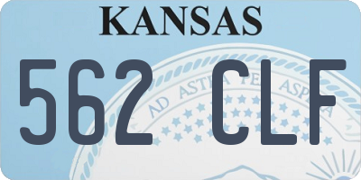 KS license plate 562CLF
