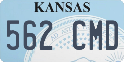 KS license plate 562CMD