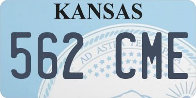 KS license plate 562CME