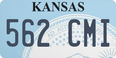 KS license plate 562CMI