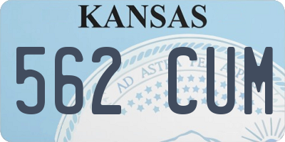 KS license plate 562CUM