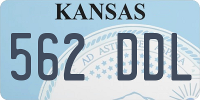 KS license plate 562DDL