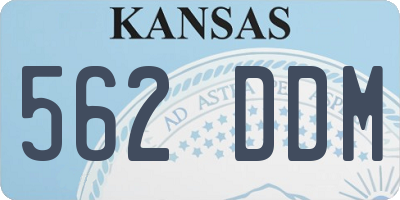 KS license plate 562DDM