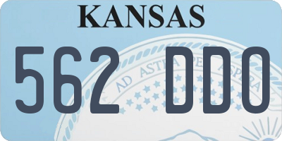 KS license plate 562DDO