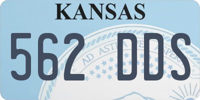 KS license plate 562DDS