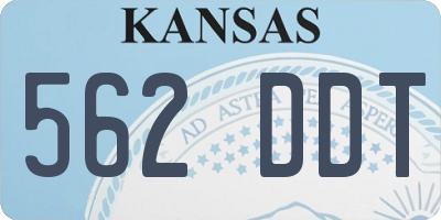 KS license plate 562DDT