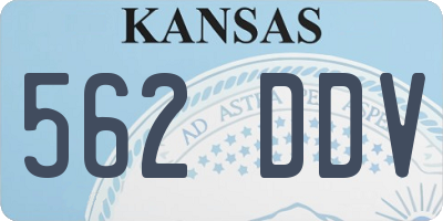 KS license plate 562DDV