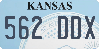KS license plate 562DDX