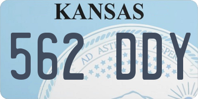KS license plate 562DDY