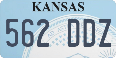KS license plate 562DDZ