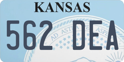 KS license plate 562DEA