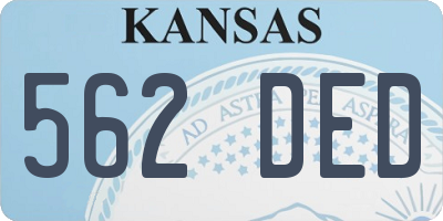 KS license plate 562DED