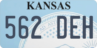 KS license plate 562DEH