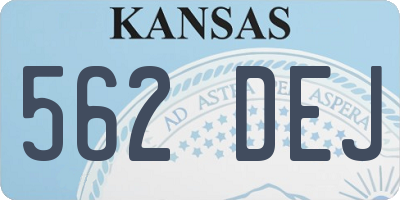 KS license plate 562DEJ