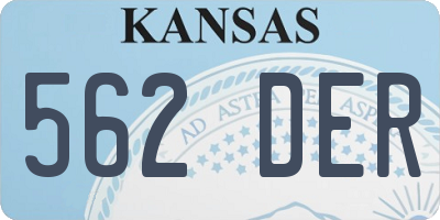 KS license plate 562DER