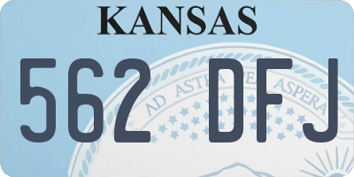 KS license plate 562DFJ