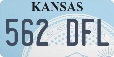 KS license plate 562DFL