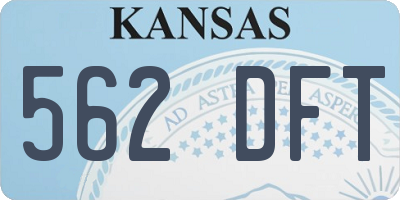 KS license plate 562DFT