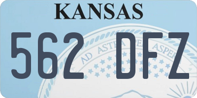 KS license plate 562DFZ