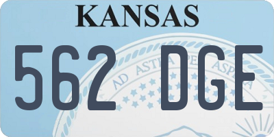 KS license plate 562DGE