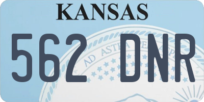 KS license plate 562DNR