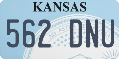 KS license plate 562DNU