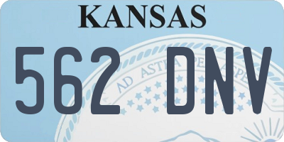 KS license plate 562DNV